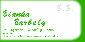 bianka barbely business card